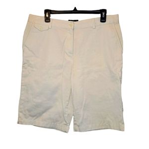 Eddie Bauer White Bermuda Shorts Plus Size 14